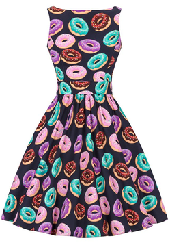 Lady Vintage Kleid Tea Raining Donuts
