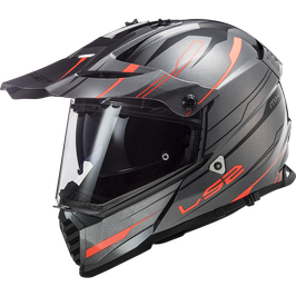 LS2 MX436 KNIGHT TITANIUM FLUO ORANGE