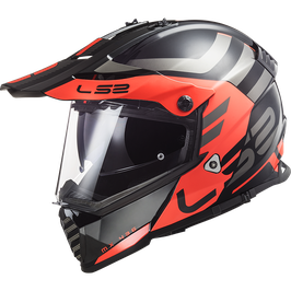 LS2 MX436 ADVENTURER MATT BLACK ORANGE