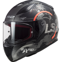 LS2 FF353 CIRCLE Matt Titanium Orange