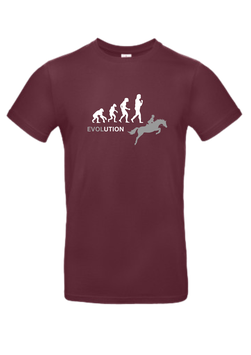 Pferde-Shirt Evolution burgund