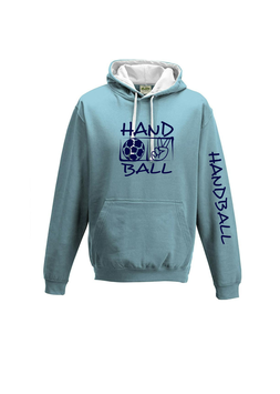 Kontrast-Kapuze HB242 Victory skyblue/weiß/marine