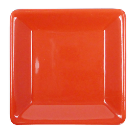 赤  8㎝正角皿　10個セット