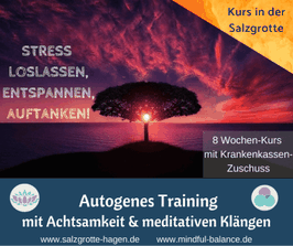 Mi, 19.00 Uhr - Autogenes Training mit Achtsamkeit und meditativen Klängen - Mit 80-100% Kassen-Zuschuss - Mi, 01.10.-10.12.25 (8x)