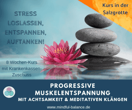 Mo, 17.00 Uhr: Progressive Muskelentspannung mit Achtsamkeit & meditativen Klängen - Mit 80-100% Kassen-Zuschuss - Mo, 17.11.25-19.01.26 (8x)