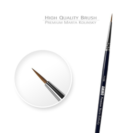 Premium Marta Kolinsky Round Brush 2/0