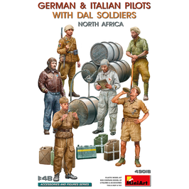 German & Italian Pilots with DAL Soldiers North Africa