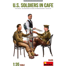 U.S. Soldiers in Cafe