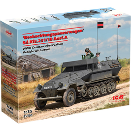Beobachtungspanzerwagen Sd.Kfz.251/18 Ausf.A WWII German Observation Vehicle with Crew