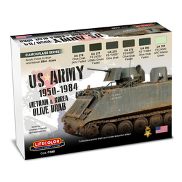 Acrylic Colors Set - US Army 1950-1984 Vietnam & Korea Olive Drab