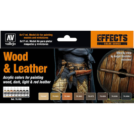 Acrylfarbenset - Wood & Leather