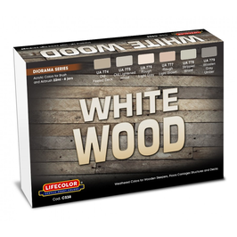 Acrylic Colors Set - White Wood