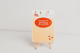 Weihnachtskarte "Wishing you lots of smiles this holiday season"
