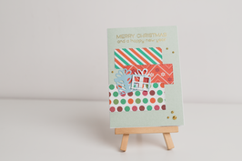 Weihnachtskarte "Merry Christmas and a happy new year"