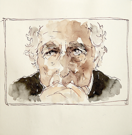 Portrait Tusche Bild von P. Roth vom Künstler: Zwischen Fixion & Realität
