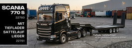 Amewi 22761 Platte oplegger Drie Assen voor Scania 1:18 zwart
