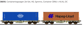 Esu 36610 Containertragwagen set, H0, Sgmmns,