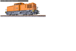 Esu 31768 Diesellok H0 V100 DR, 111 009 DR, oranje , TP IV, prototype rond 1982