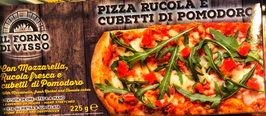 Pizza alla pala Mozzarella, Rucola e Cubetti al pomodoro - 225g