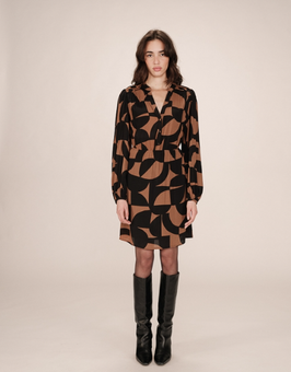 ROBE COURTE SELIA CHOCOLAT GRACE & MILA