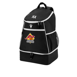 MACRON Maxi Path Rucksack schwarz mit TuS Zülpich Logo und Wunschinitialen/Wunschname