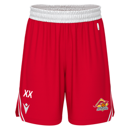 MACRON KANSAS Shorts weiß mit Iserlohn Kangaroos Logo und Wunschnummer