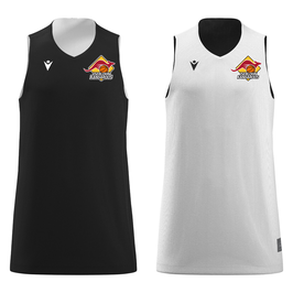 MACRON X500 Wendeshirt schwarz-Weiß mit Iserlohn Kangaroos Logo und Wunschname