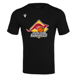 MACRON Boost Hero T-Shirt schwarz mit großem Kangaroos Logo
