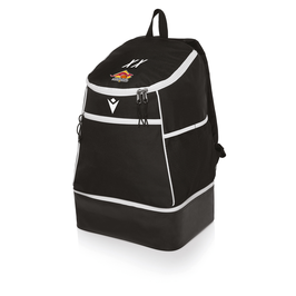 MACRON Maxi Path Rucksack schwarz mit Kangaroos Logo und Initialen
