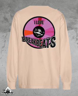 I love Breakbeats _Oversized Baumwoll Longsleeve