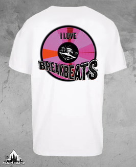 I love Breakbeats_Oversized Baumwoll Shirt