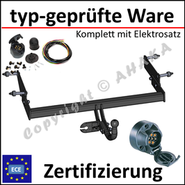 Renault Clio III Bj. 2008-2012 Anhängerkupplung starr mit geschraubtem Kugelkopf - mit Elektrosatz 7 polig