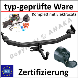 Hyundai i30 Bj. 2007-2012 Anhängerkupplung starr mit geschraubtem Kugelkopf - mit Elektrosatz 13 polig