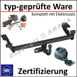 Peugeot 307 Bj. 2001-2007 Anhängerkupplung starr mit geschraubtem Kugelkopf - mit Elektrosatz 7 polig