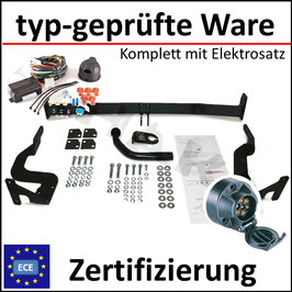 Citroen C4 Picasso / Grand Picasso Bj. 2006-2013 Anhängerkupplung starr mit geschraubtem Kugelkopf - mit Elektrosatz 7 polig