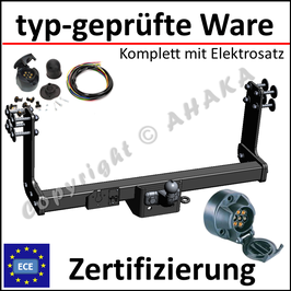 VW LT 28-35 Bj. 1996-2006 Anhängerkupplung starr mit geschraubtem Kugelkopf - mit Elektrosatz 7 polig