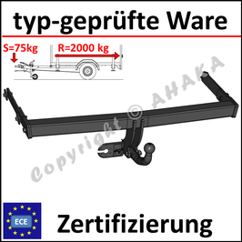 VW Passat B6 Bj. 2005-2010 Anhängerkupplung starr mit geschraubtem Kugelkopf - ohne Elektrosatz