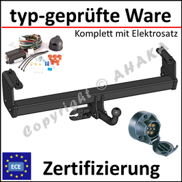 KIA Venga Bj. 2009- Anhängerkupplung starr mit geschraubtem Kugelkopf - mit Elektrosatz 7 polig