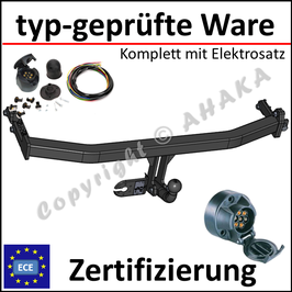 Nissan Almera II Bj. 2000-2006 Anhängerkupplung starr mit geschraubtem Kugelkopf - mit Elektrosatz 7 polig