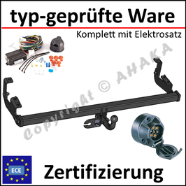 Renault Kangoo Bj. 2008- Anhängerkupplung starr mit geschraubtem Kugelkopf - mit Elektrosatz 7 polig