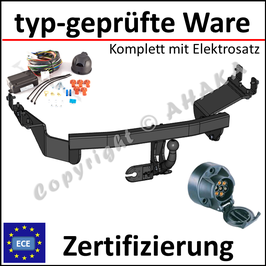 Citroen C-Crosser EP_ Bj. 2007- Anhängerkupplung starr mit geschraubtem Kugelkopf - mit Elektrosatz 7 polig