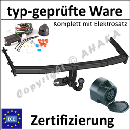 Volkswagen Sharan II Bj. 2010- Anhängerkupplung starr mit geschraubtem Kugelkopf - mit Elektrosatz 13 polig