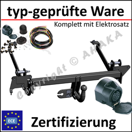 VW Passat B5 FL 4motion Bj. 2000-2005 Anhängerkupplung starr mit geschraubtem Kugelkopf - mit Elektrosatz 13 polig