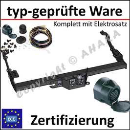 Renault Trafic Bj. 2001-2014 Anhängerkupplung starr mit geschraubtem Kugelkopf - mit Elektrosatz 13 polig