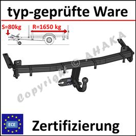 VW Caddy III Bj. 2004- Anhängerkupplung starr mit geschraubtem Kugelkopf - ohne Elektrosatz