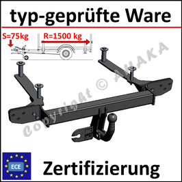 Honda Accord Bj. 2002-2008 Anhängerkupplung starr mit geschraubtem Kugelkopf - ohne Elektrosatz