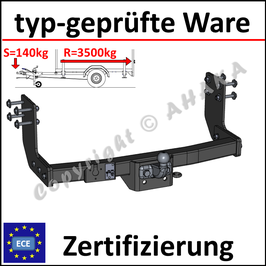 VW Crafter Bj. 2006- Anhängerkupplung starr mit geschraubtem Kugelkopf - ohne Elektrosatz