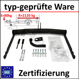 Ford Mondeo IV Bj. 2007- Anhängerkupplung starr mit geschraubtem Kugelkopf - ohne Elektrosatz