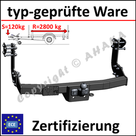 Mercedes-Benz Sprinter 901-905 Bj. 1996-2006 Anhängerkupplung starr mit geschraubtem Kugelkopf - ohne Elektrosatz