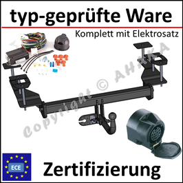 Opel Vectra C Bj. 2002-2009 Anhängerkupplung starr mit geschraubtem Kugelkopf - mit Elektrosatz 13 polig